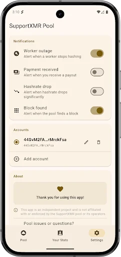 Download SupportXMR Pool Terbaru – Pantau Mining Monero Gratis - Screenshot 3