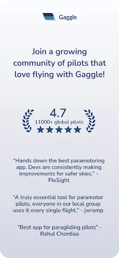 Gaggle Paragliding: Aplikasi Wajib untuk Pilot Paralayang & Paramotor - Screenshot 3