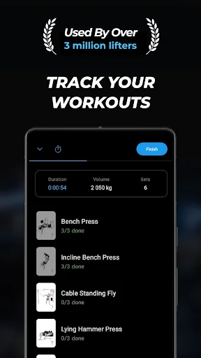 Download Lyfta: Gym Log Workout Tracker Terbaru – Lacak Latihanmu - Screenshot 1