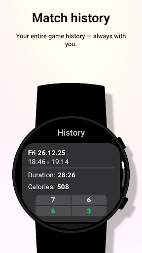 Download Racket Score – Pelacak Skor Padel & Tenis Wear OS - Screenshot 2