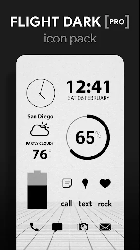 Download Flight Dark Pro – Icon Pack Terbaru – Ikon Minimalis - Screenshot 1