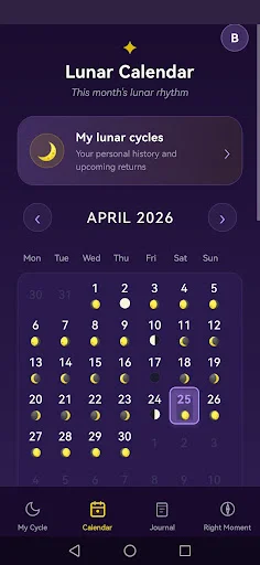 Download Lunation Terbaru – Kalender Bulan & Horoskop Gratis - Screenshot 4