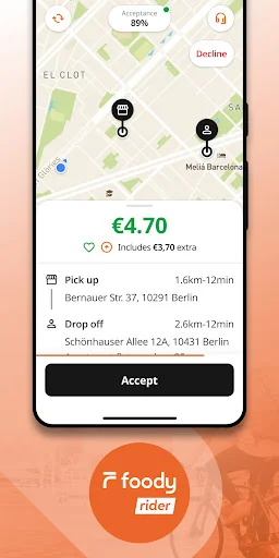 Download Foody Rider App Terbaru – Hasilkan Uang dari Pengiriman - Screenshot 4