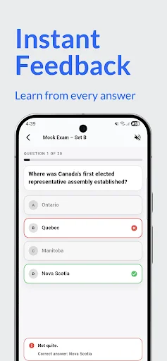 Download Canadian Citizenship Test Prep – Latihan Ujian Resmi - Screenshot 5
