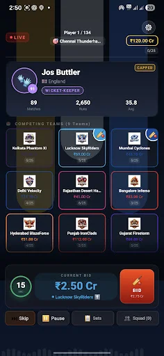 Unduh Cricket Auction: Team Builder Terbaru – Simulasi Lelang Seru - Screenshot 5