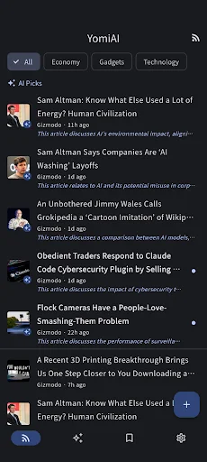 Download YomiAI RSS Reader Terbaru – Berita Pintar & Aman - Screenshot 1