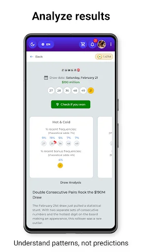 Download Lucky Picks: Lottery AI Terbaru – Generator Angka Gratis - Screenshot 7
