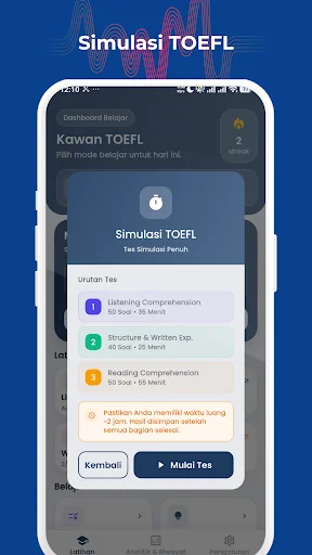 Download Kawan TOEFL Terbaru – Latihan Soal & Simulasi Gratis - Screenshot 5