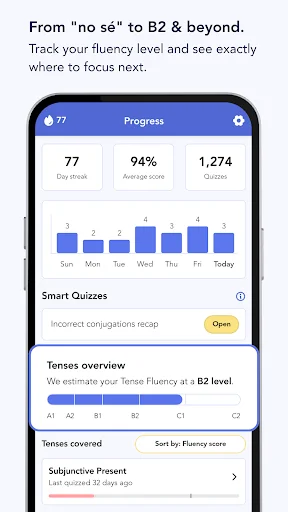 Download Ella Verbs: Belajar Konjugasi Kata Kerja Spanyol - Screenshot 3