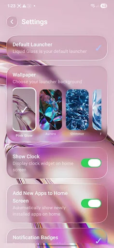 Download Liquid Glass iOS 26 Launcher – Tampilan Elegan Gratis - Screenshot 10