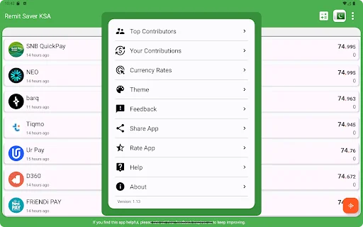 Download Remit Saver KSA Terbaru – Cek Kurs Pengiriman Uang Terbaik - Screenshot 11